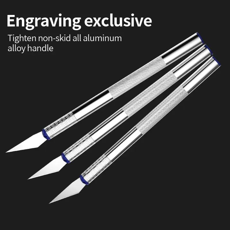 13Pcs Metal Carving Knife Pen Style Art Seal Cutting Manual Combination Paper Cuttings Non-Slip Gadget DIY Precision Repair Tool 2