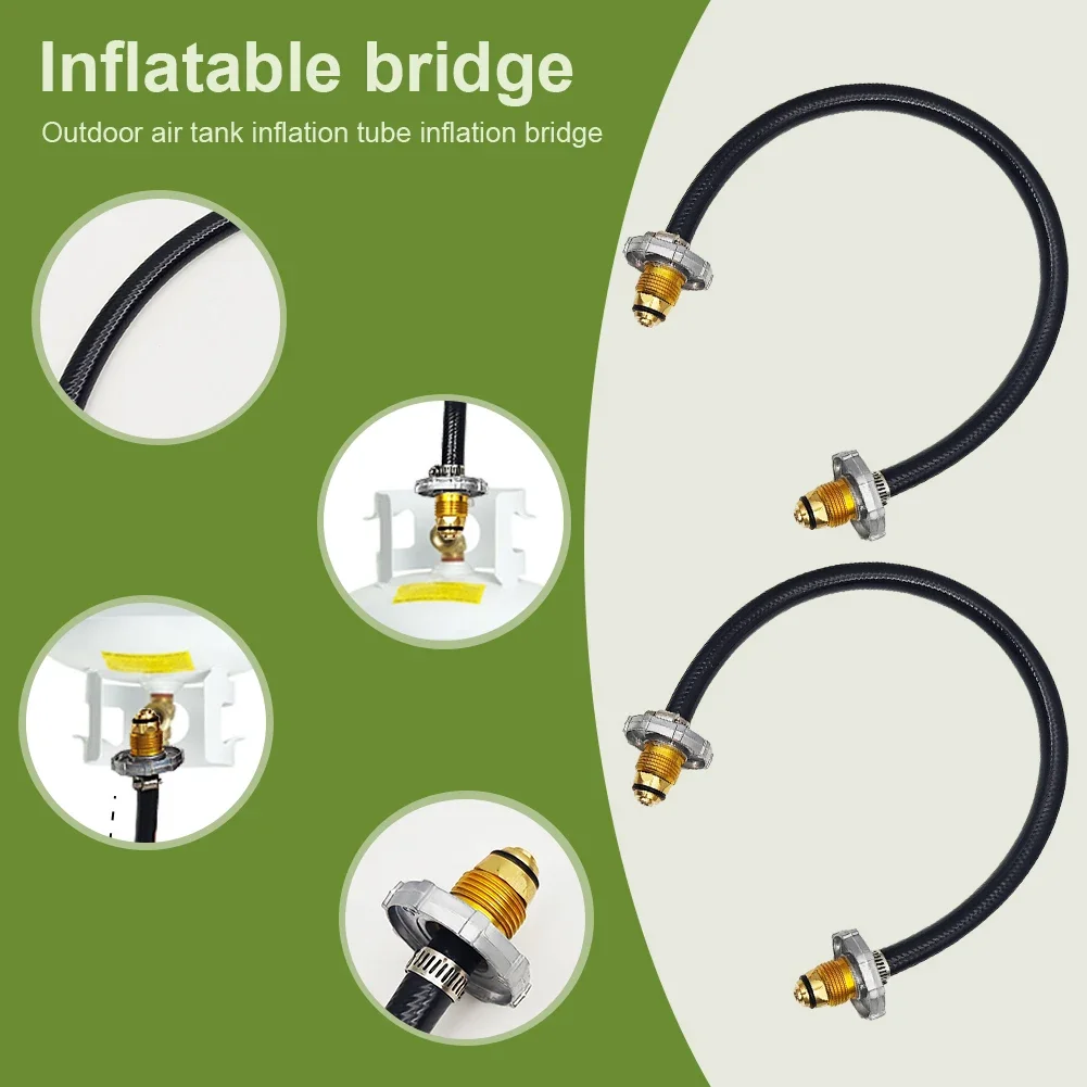 60cm Mutual Cylinder Filling Connecting Tube Mutual Inflation Connector Propane Cylinder Tank Bridge Hose Camping Supplies