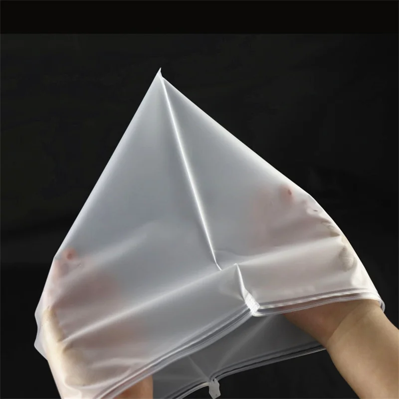 Thicker Frosted Zipper Bags Shoes Clothing Underwear Socks Packaging Supplies Cosmetic Waterproof Storage Pouch Resealable 10pcs