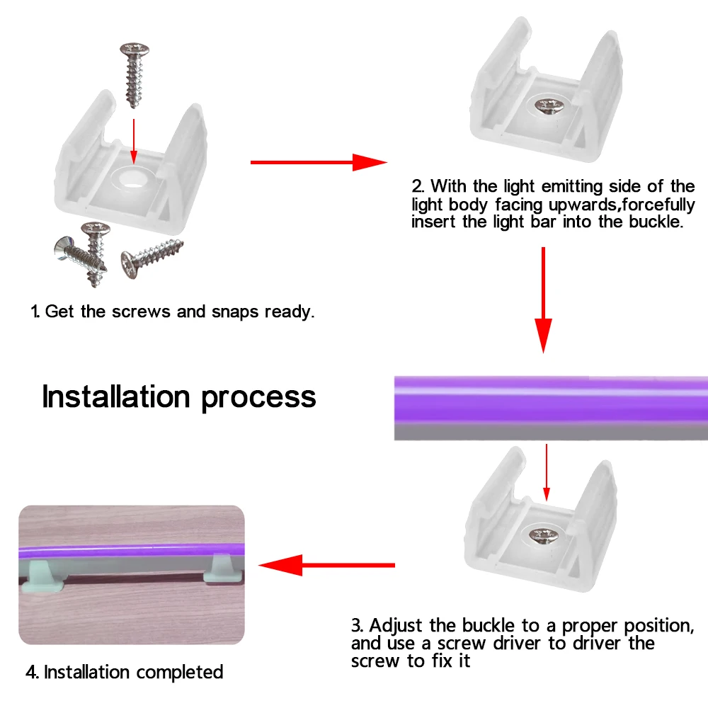 LED Strip Light Fastener Clips LED Strip Clip Plastic Accessories 6mm 8mm 10mm 12mm Flexible Mounting Fixer for Fixing