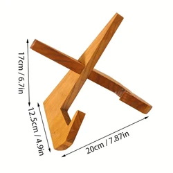 Rustic Wooden Cookbook Stand (Dark Khaki)