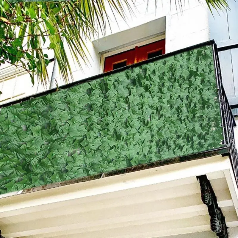 

Artificial Hedge Wall 19.6x118in Fence Covering Privacy High-Density Artificial Hedges Fence And Faux Ivy Vine Leaf Decoration