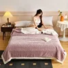 2024New Jacquard AB Edition Tafu Fleece Lamb Fleece Multi functional Blanket Double layer Thickened Office Napping Blanket Cover 6