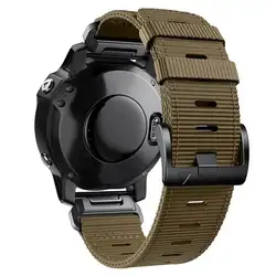 Premium QuickFit Nylon Braided Strap - 22mm & 26mm Adjustable Bracelet - QuickFit 22mm (Khaki)