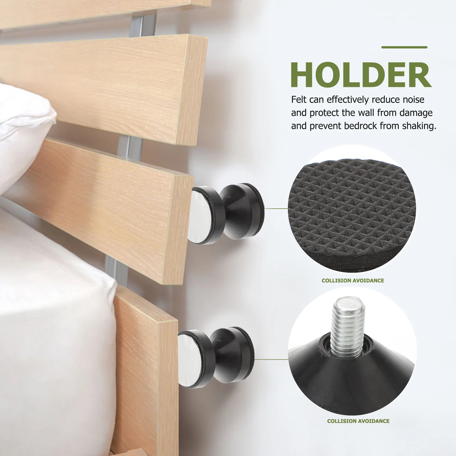 4 Pcs Headboards Furniture Fall Preventer Wall Stoppers for Bed Stabilizer Adjustable Bed Frames Brackets Frame Support