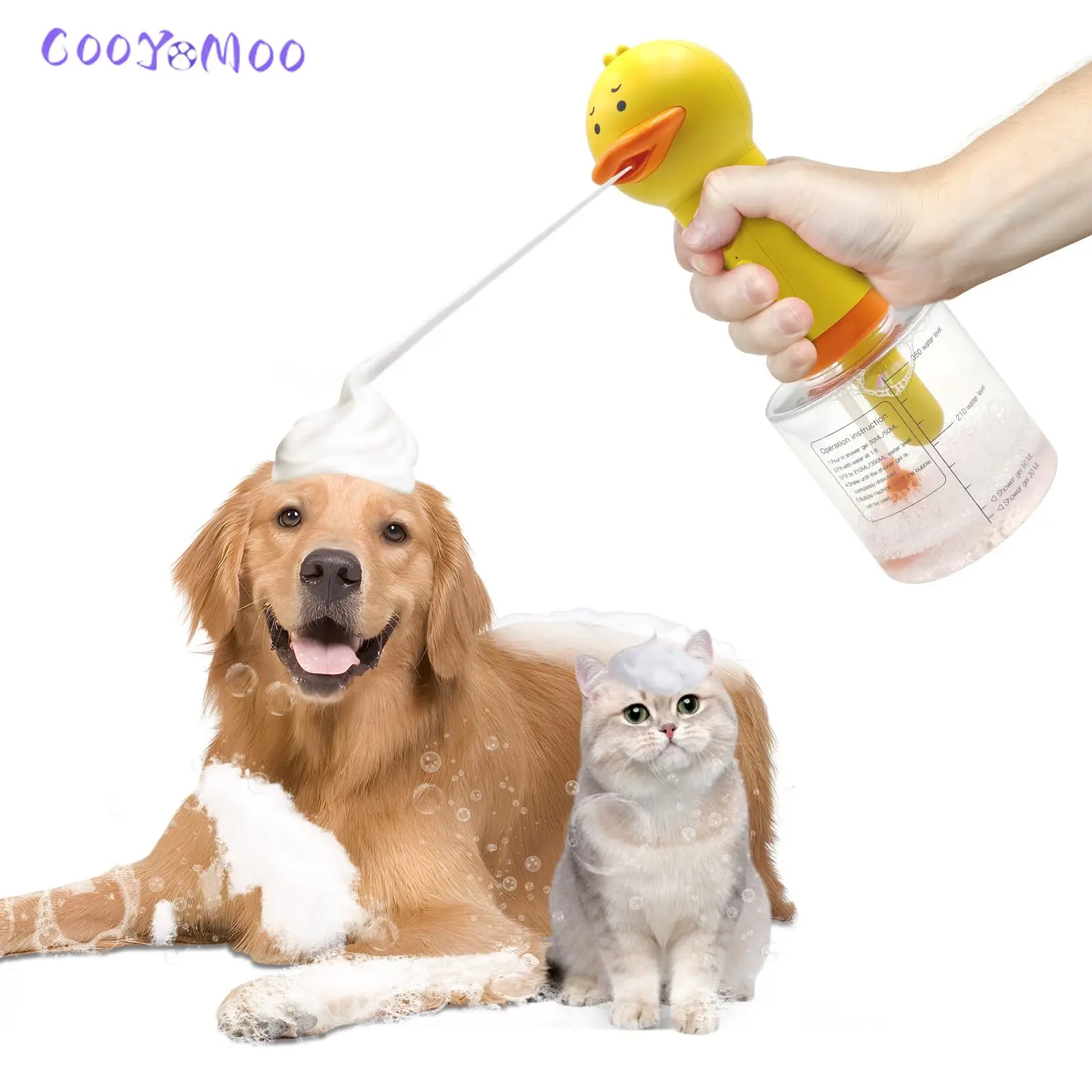 Yellow Duck Electric Foam Machine ,Handhold Automatic Soap Dispenser Foam  Machine Launcher For Cat \u0026 Dog Bathing Pet Accessories - AliExpress, image size:1600x1600