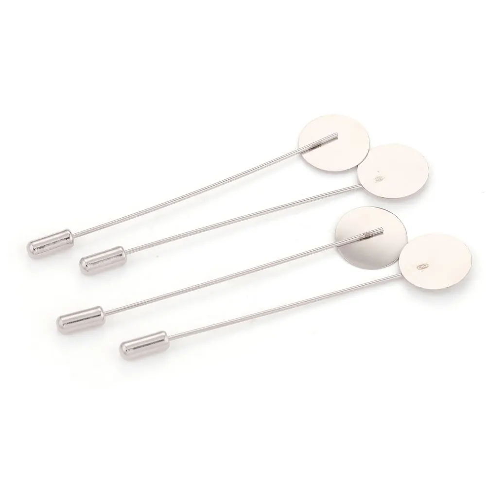 10 stücke 15mm Edelstahl Lange Brosche Pin DIY Revers Kleid Schmuck Machen Brosche Grundlegende Sicherheitsnadel Schmuck Zubehör Großhandel – Detail 3