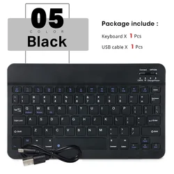 Multilingual Portable 10 Wireless Keyboard Set - Japanese and English (Black)