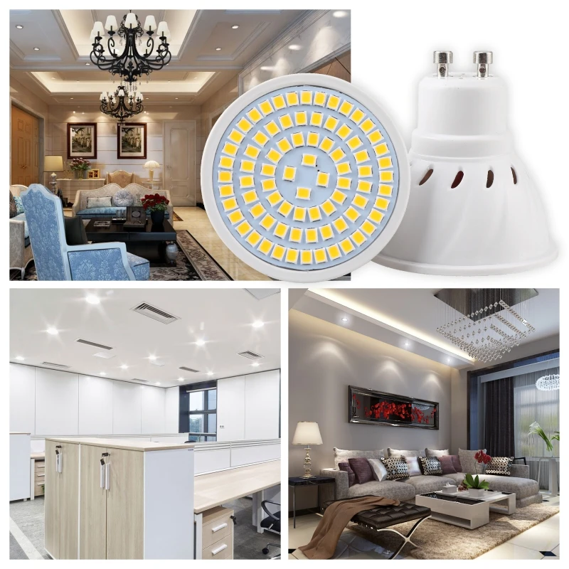 E27 E14 MR16 GU10 Lampada LED 전구 220V-240V Bombillas LED 램프 스포트라이트 48 60 80 LED 2835 SMD Lampara 스포트 라이트