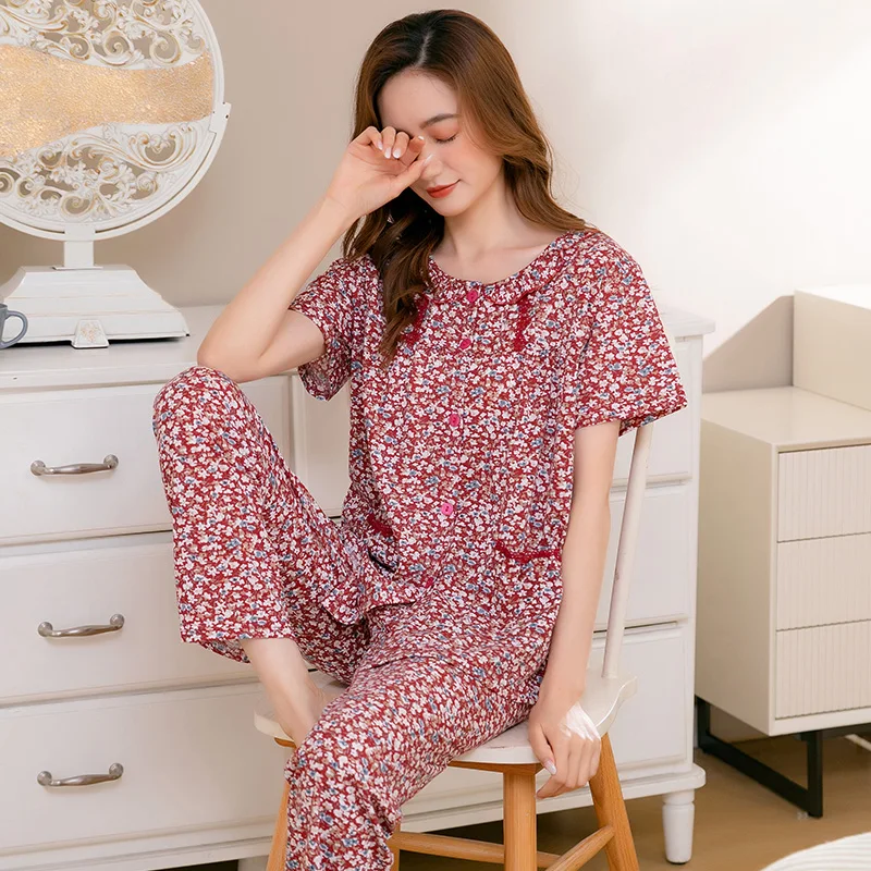 Camicia da Notte,Set Pigiama Dolce Donna Pigiameria Viscosa Moda Estiva