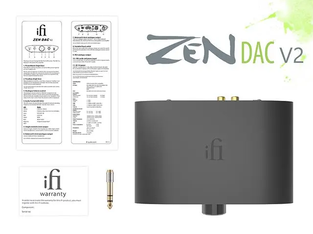 IFi Zen DAC V2 MQA декодер Настольный цифровой аналоговый конвертер с USB 3 0 RCA-Аудио