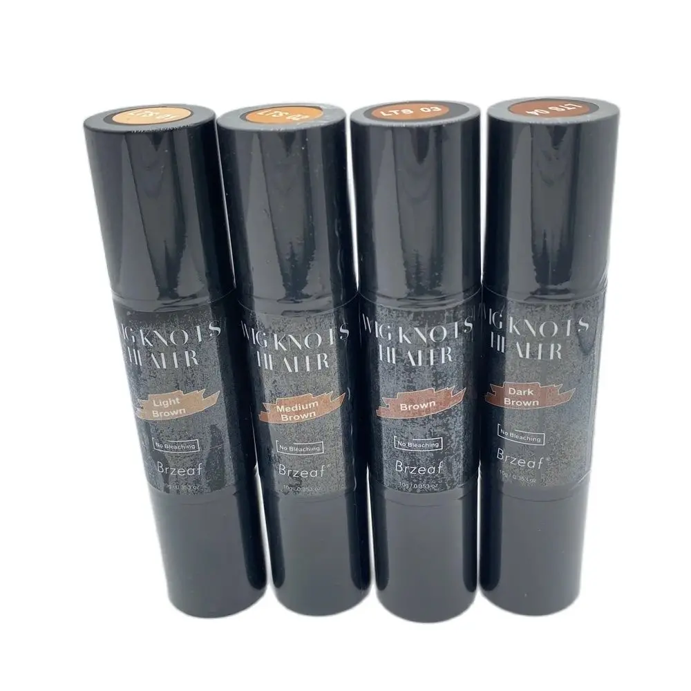 Human hair Lace Wig Lace Dyeing Stick with Brush 10G Waterproof Portable Knot Concealer Dark Brown Tint adhesives,lace tint mousse spray,wig lace dye pen