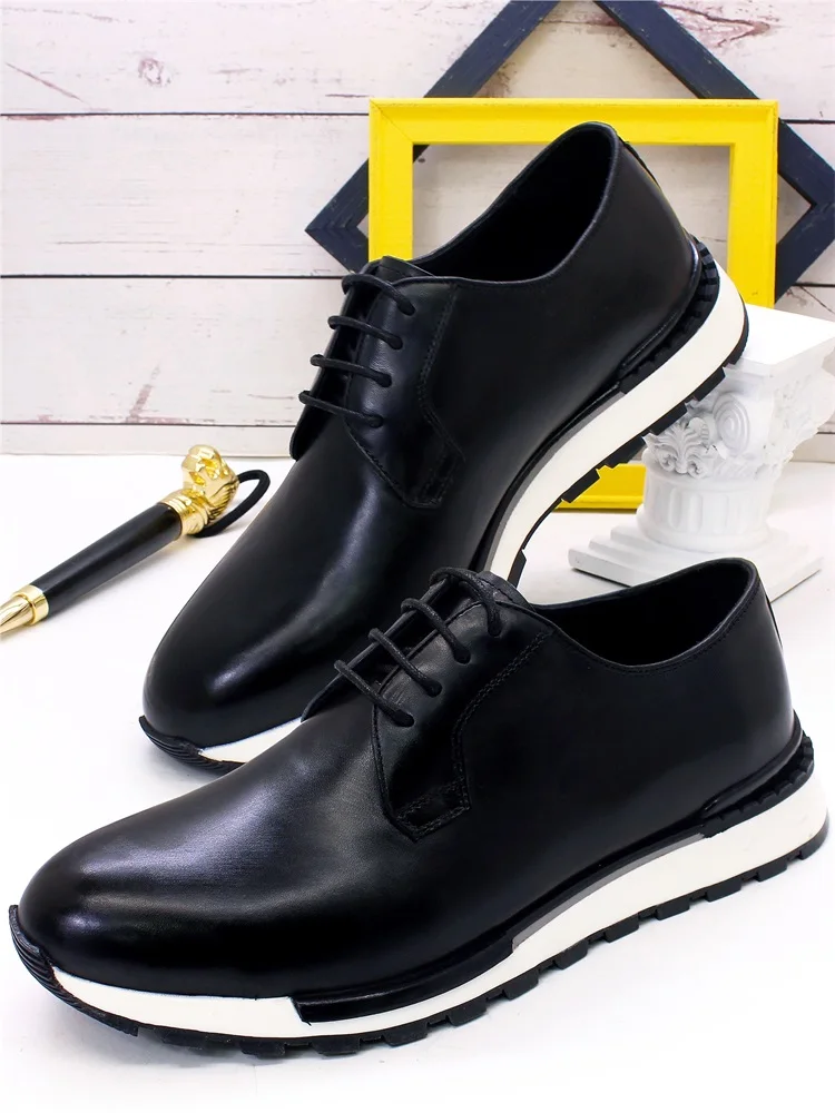 Scarpe Casual Uomo Con Altezza Invisibile - Pelle, Stringate, Traspiranti E Leggere - Foto 13