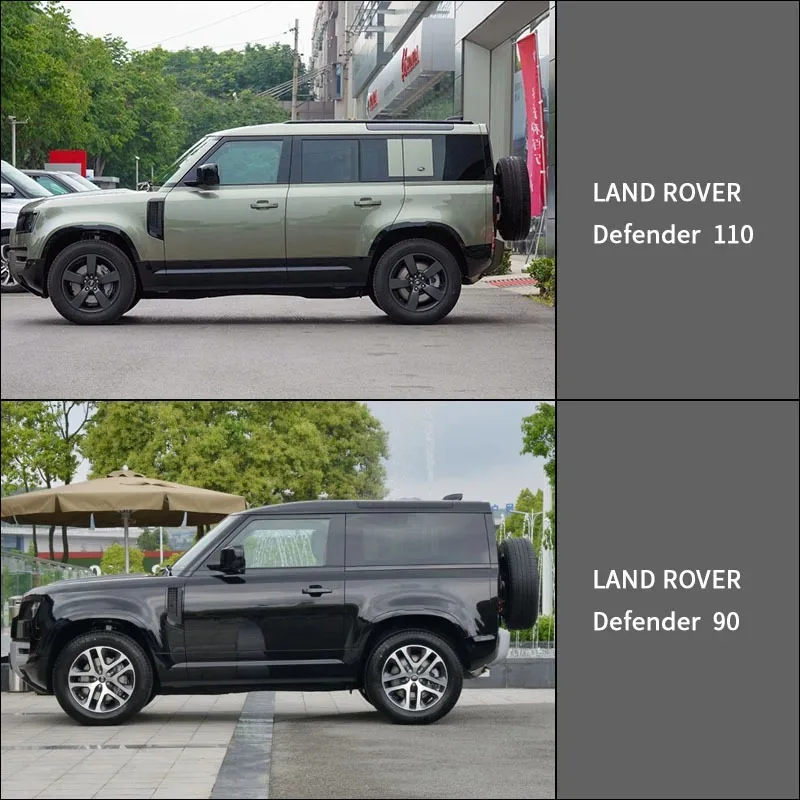Black Exterior Window Visors Rain Sun Deflector For Land Rover Defender 90 110-Visor Guard Cover ABS Car Accessories
