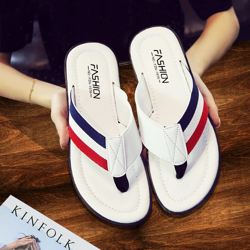 

Men Slippers Fashion Leather Flip Flops for Men Handmade Outdoor Sandals Classic Luxury Brand Designer Shoes Zapatos Hombre