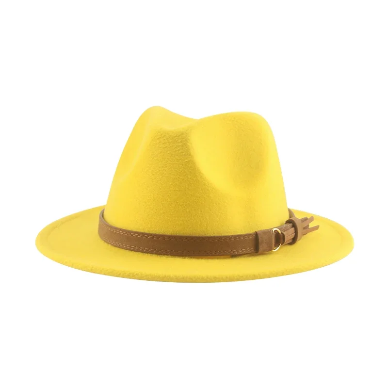 Women Hat Hats for Women Fedoras Girls Hat Boys Hat Felted Kids Baby Caps Small 52cm 54cm Belt Wedding Cute Kid Fedoras Sombreros De Mujer