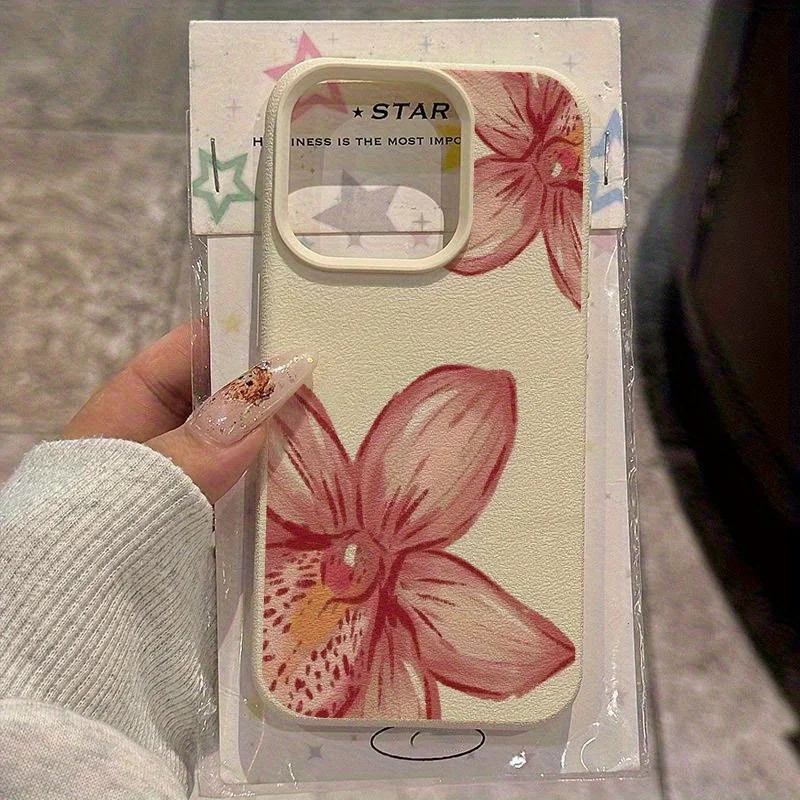 Pink Flower Part Pattern iPhone 16 15 14 13 12Pro Max High Value