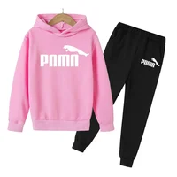 Cadeaux de vacances pour enfants de 3 à 12 ans, ensemble de 2 pièces, vêtements pour garçon et fille, sweat-shirt + pantalon, survêtement printemps automne 3
