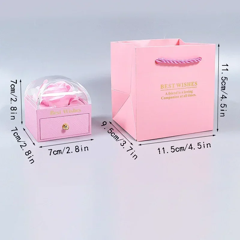 MyGiftHome Rose Jewelry Packaging Gift Box with Drawer