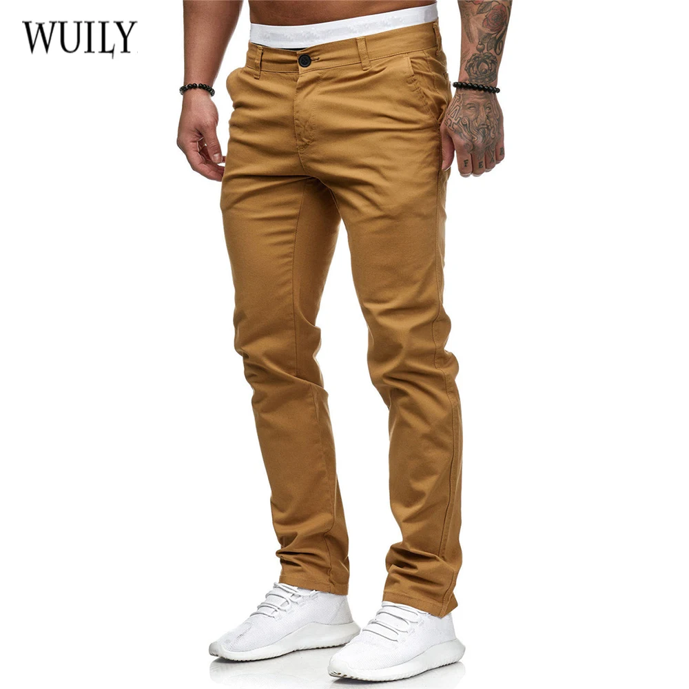 

Men's Dress Pants Chinos Pant Trousers Trousers Zipper Classic Vintage Solid Colored Full Length Business Daily Wear Cotton