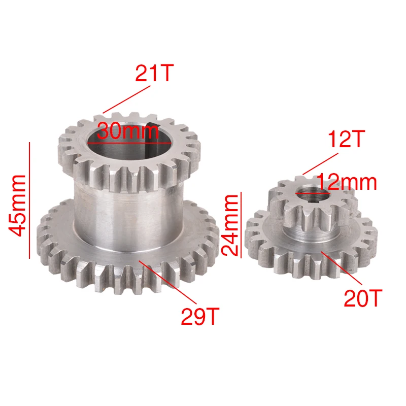 2pcs high low metal transmissao engrenagem 01