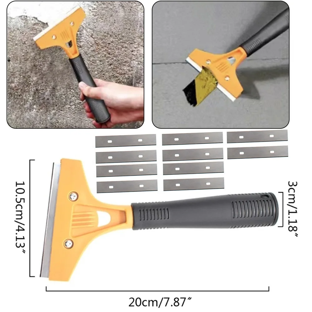 1pcs Cleaning Scraper For Glass Floor Tiles 10pcs Blades putty knife scraper wall scraper paint scraper
