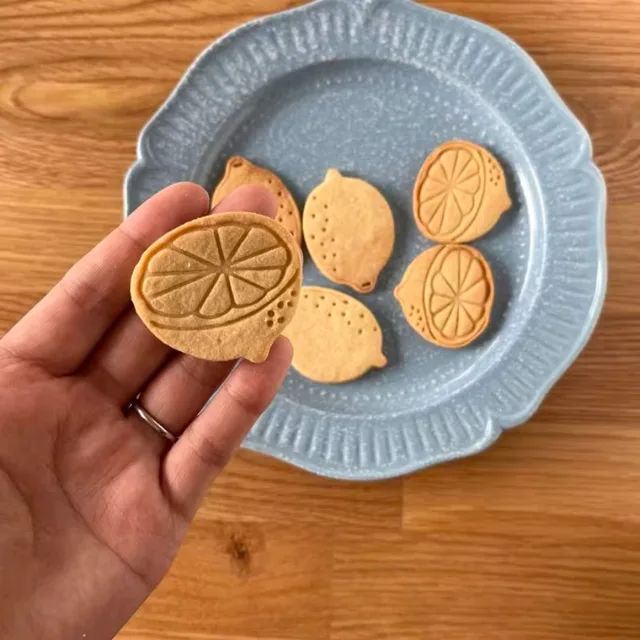 Lemon Shaped Cookie Cutter Mold Lemon Pattern Biscuit Embosser Mould Fondant Baking Decorating Tool Party Cake Decoration 6