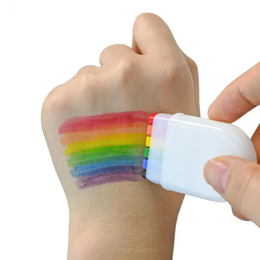 Water-color Pen Rainbow Face Color Stick