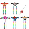 DIY Plastic Dynamic Kites Lightweight Easy Control Fishing Rod Kites Cartoon Long Tail Kites Kids Gift 5