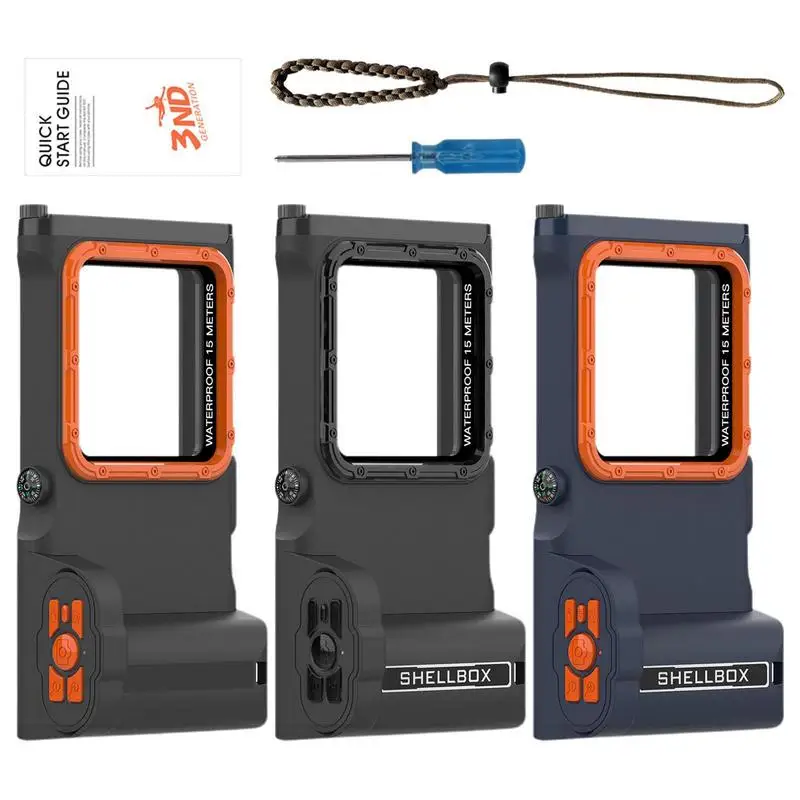 

Waterproof Underwater Phone Case With Lanyard Hole 15M Deep For IPhone14 13 Swimming Pool Seaside Diving Photo