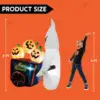 6 FT Halloween Inflatable Ghost Pushing Pumpkin Cart with Build-in LEDs Blow Up Inflatables for Halloween Party Yard Outdoor Toy 2