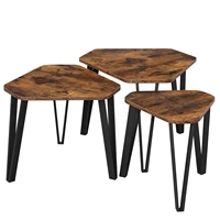 VASAGLE table d'appoint lot de 3 tables basses table de chevet pieds en métal design simple décoratif 3