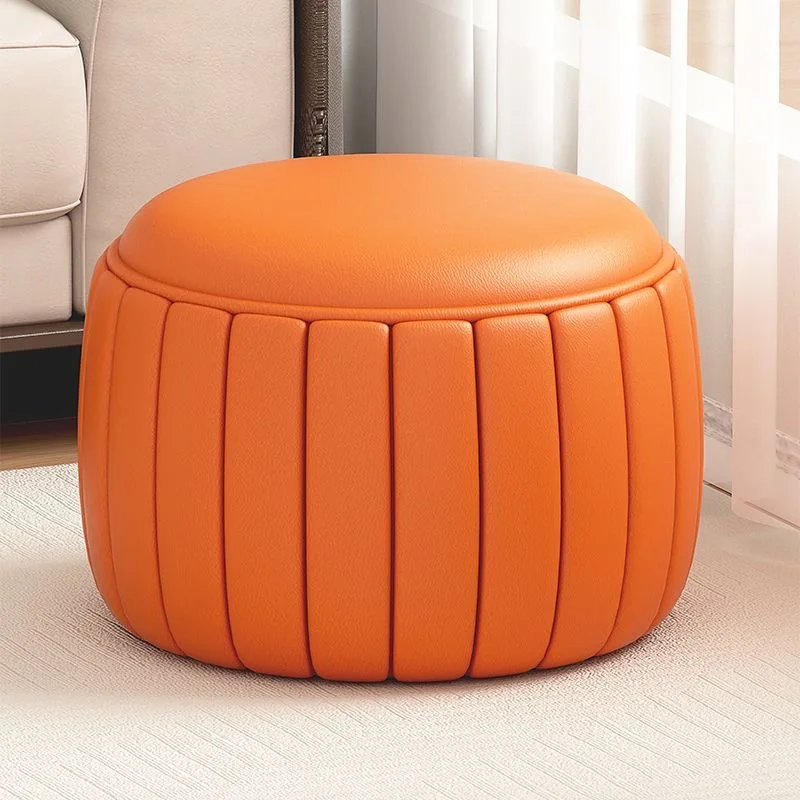 

Household pumpkin small stool, round stool, shoe-changing stool, living room simple sofa stool, modern simple low stool, shoe-ch