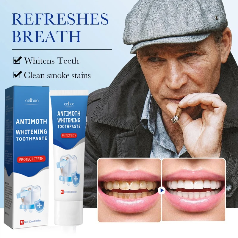 Fast Remove Smoke Stains Toothpaste Remove Plaque Stains Oral Hygiene Cleaning Fresh Breath Teeth Whiten Tools