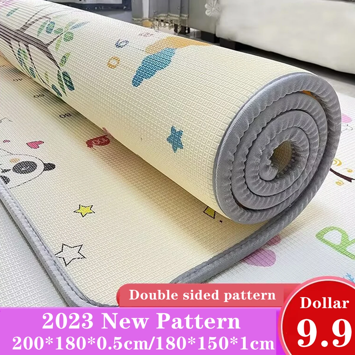 Large Size Play Mat for Children's Safety Mat EPE Environmentally Friendly Thick 1cm Baby Crawling Play Mats Folding Carpet baby play mat play mat