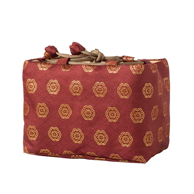 Master cup storage bag Tea set purple clay pot portable storage Tea cup tea set bag One pot and two cups portable