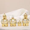 15ml Essential Oil Roller Bottle Gold Crown Shape Perfume Bottling Portable Travel Electroplated Carve Glass Luxury Empty Bottle 5