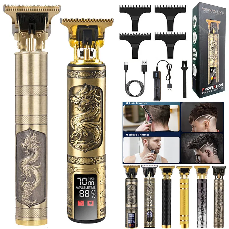 Super Deals Wireless Metal Body Women's Men Professional Beard Body Barber Shop Electric Hair Cutting Shaving Finishing Machine