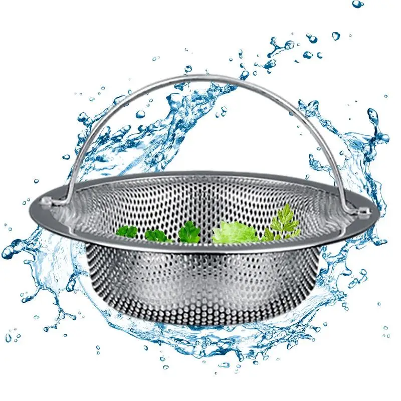 Universal Stainless Steel Sink Strainer Kitchen Sink Drain Basket Drain Strainer Mesh Basket Kitchen tool