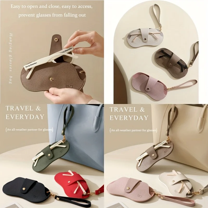 Korean Style PU Leather Sunglasses Pouch and Protector