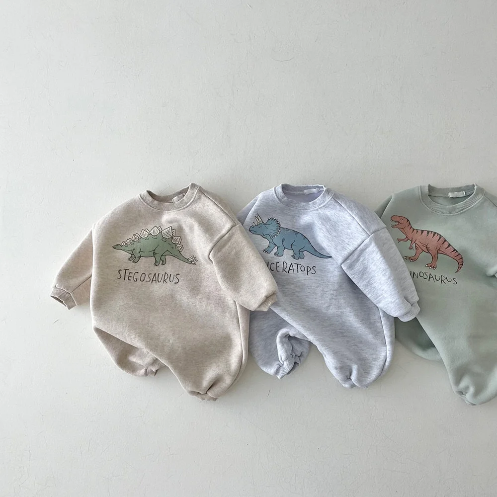 Baby Boy Clothes Dinosaur Outfit Romper Toddler Cotton Jumpsuit Newborn