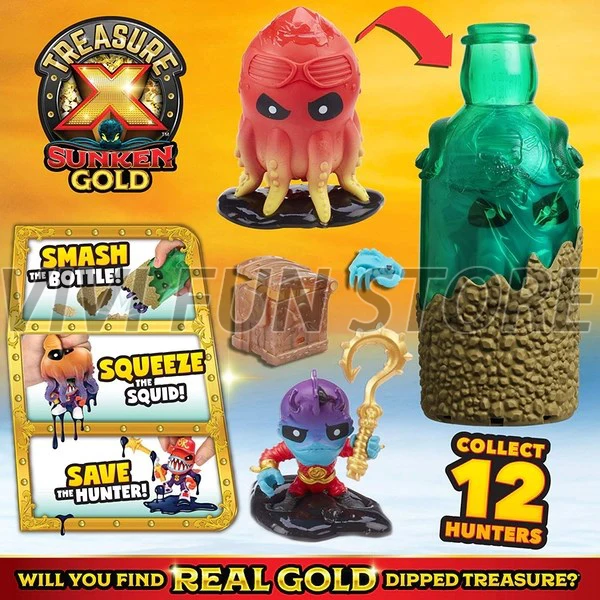 Treasure X MONSTER ROBOTS ALIENS SUNKEN ORAGONS NINJA DINO GOLD