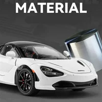 1:24 McLaren 720S Alloy Racing Car Model Diecast Metal Sports Car Model Simulation Sound and Light Collection Childrens Toy Gift 2