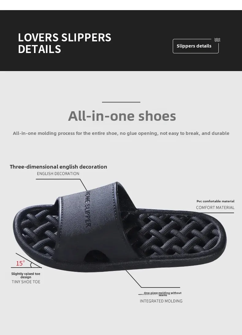 Weiche, rutschfeste Badezimmer-Hausschuhe