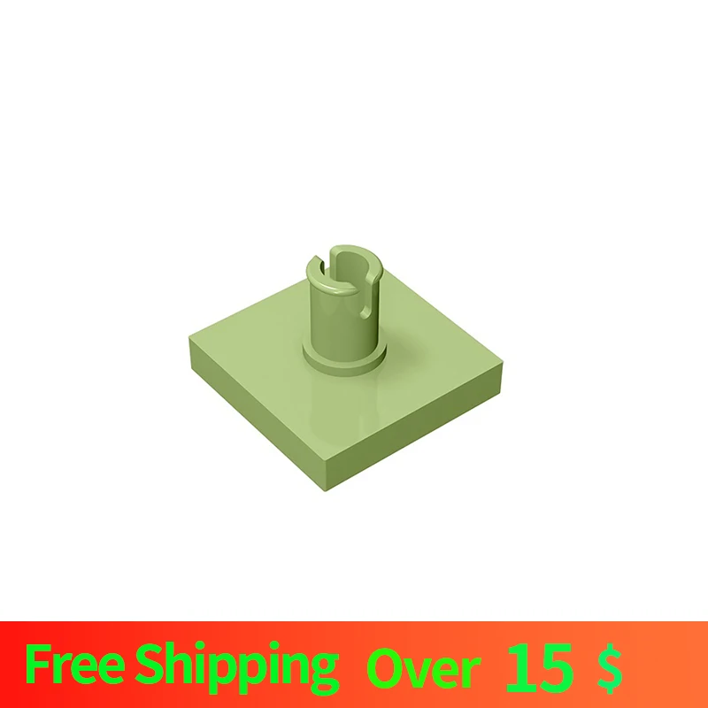 

10pcs Compatible MOC Brick Parts 2460 49153 Tile Modified 2 x 2 with Pin Building Block Particle DIY Kid Brain Toy Birthday Gift