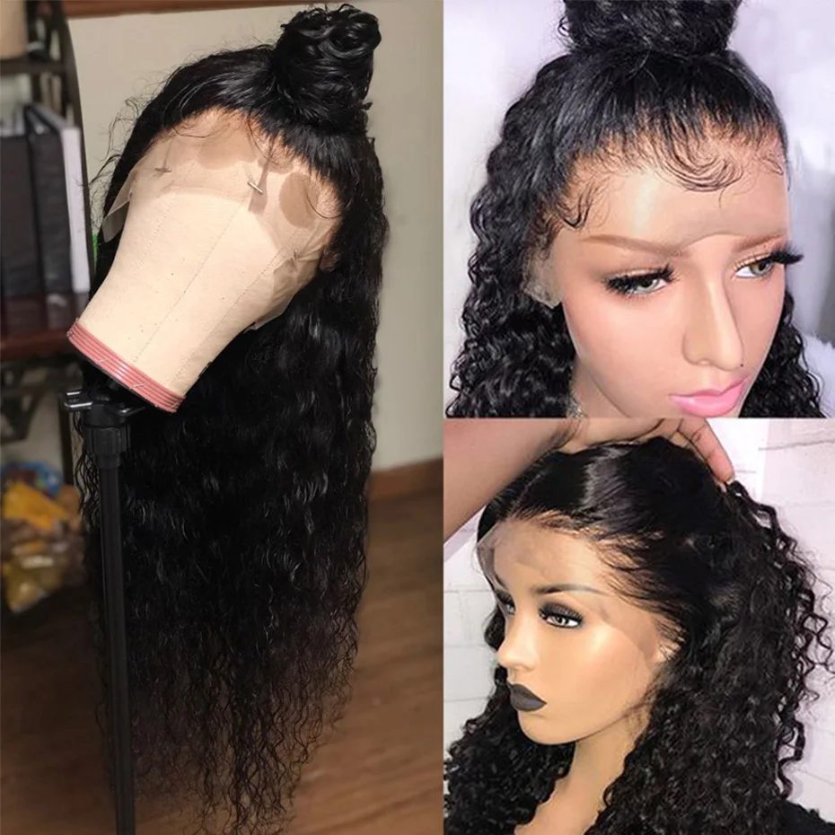 Curly HD Transparent Lace Front Human Hair Wigs For Women Brazilian Curly Human Hair Wigs Remy Bob 13x4 human hair wig lace front wig human hair wigs front lace wig