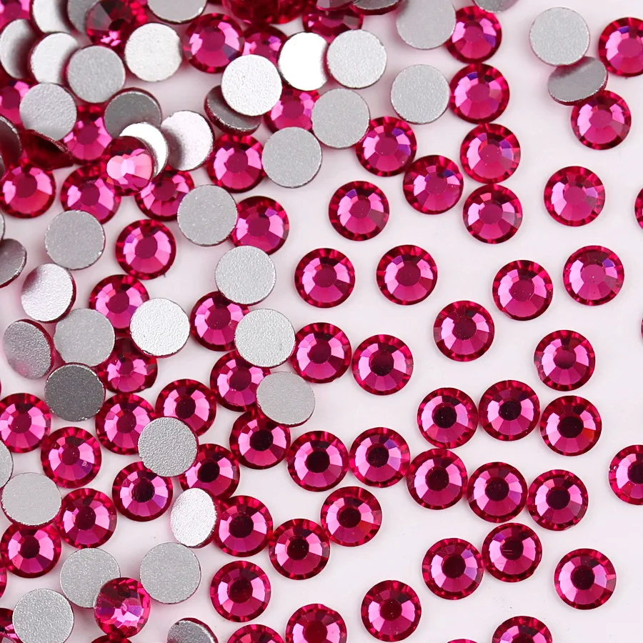 Elegant Assortment of Colorful Glass Crystal Flatback Rhinestones for DIY Nail Art and Crafts