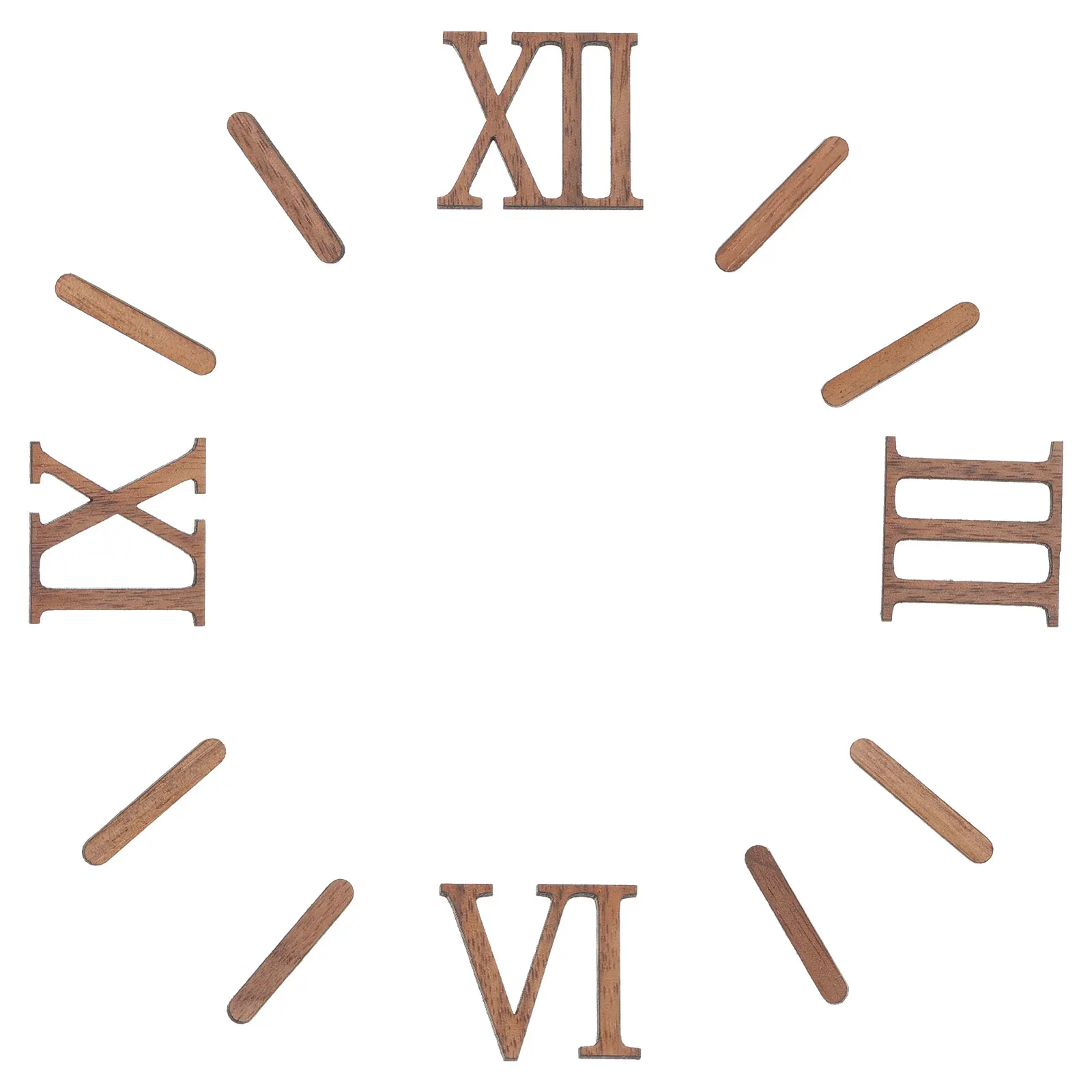 Numeri per orologio Orologio da parete in legno 3D Numeri romani Design Orologio fai da te Numeri K di sostuzione per la decorazione della casa del soggiorno  15