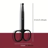 1PC Silver Mirror Light Black Round Head Safety Nose Hair Scissors Professional  Mini Portable Neutral Stainless Steel Scissors 6