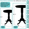 Round Top Pedestal Table 30 Inch Solid Wood Kitchen Counter Height Furniture For Dining Room 4